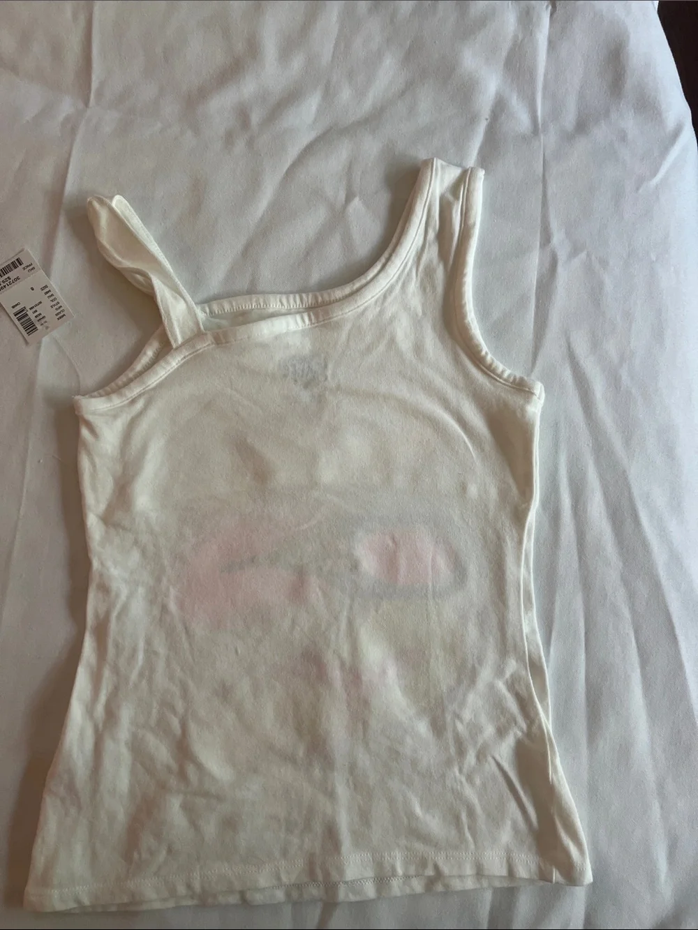 Justice Girls White Tank with Neon Flip-Flop Graphic